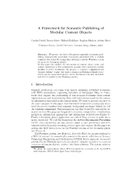 A Framework for Semantic Publishing of Modular Content Objects