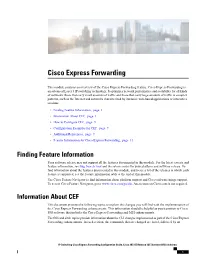 IP Switching Cisco Express Forwarding Configuration Guide, Cisco IOS XE Release 3SE (Catalyst 3650 Switches)
