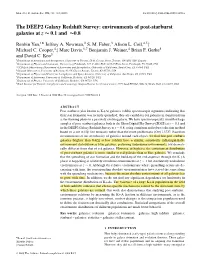 The DEEP2 Galaxy Redshift Survey: Environments of Post-Starburst Galaxies at Z 0.1 and 0.8 ∼ ∼ Renbin Yan,1! Jeffrey A