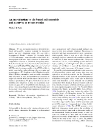 An Introduction to Tile-Based Self-Assembly and a Survey of Recent Results