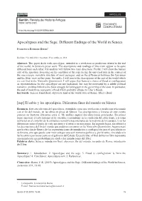 Apocalypses and the Sage. Different Endings of the World in Seneca