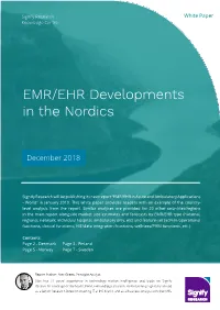 EMR/EHR Developments in the Nordics
