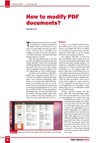 How to Modify PDF Documents? Seth Kenlon