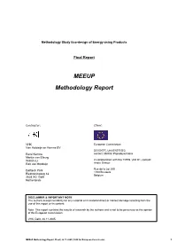 MEEUP Methodology Report