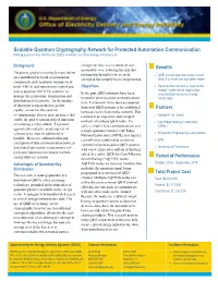 Scalable Quantum Cryptography Network for Protected Automation Communication Making Quantum Key Distribution (QKD) Available to Critical Energy Infrastructure