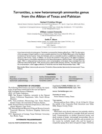 T Arrantites, a New Heteromorph Ammonite Genus from the Albian Of