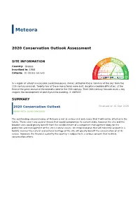 2020 Conservation Outlook Assessment