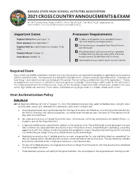 2021 Cross Country Annoucements & Exam