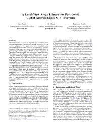 A Local-View Array Library for Partitioned Global Address Space C++ Programs