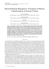 Variations of Human Transformation in Science Fiction