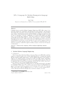 XPL: a Language for Modular Homogeneous Language Embedding