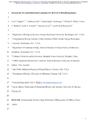 1 Exon Probe Sets and Bioinformatics Pipelines for All Levels of Fish Phylogenomics