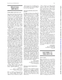 Regional Reports Letters to the Editor