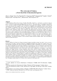 SC/58/O15 the Cetaceans of Guinea, a First Check-List of Documented