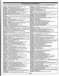 WHO's WHO in POP LP ENGINEERING the Following Is a List of ENGINEERS Credited on at Least One Album in the Top Pop 100 Charts from January 1998 to the Present