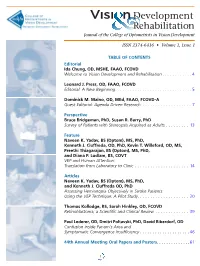 Journal of the College of Optometrists in Vision Development ISSN 2374-6416 • Volume 1, Issue 1