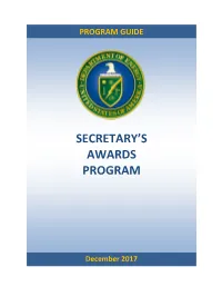 Secretary's Awards Program