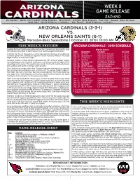 Week 8 Game Release