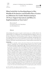 What Fueled the Far-Reaching Impact of the Windhoek Declaration And