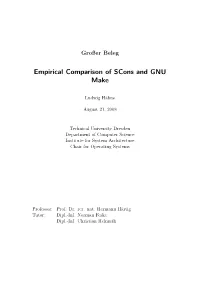 Empirical Comparison of Scons and GNU Make