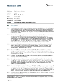 Implications of Hammersmith Bridge Closure