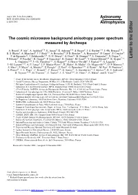 The Cosmic Microwave Background Anisotropy Power Spectrum Measured by Archeops