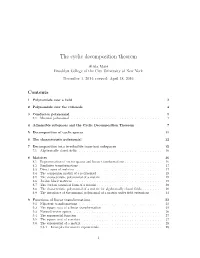 The Cyclic Decomposition Theorem