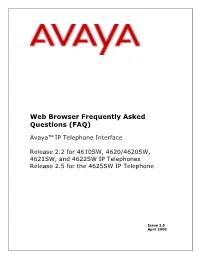 Web Browser Frequently Asked Questions (FAQ)