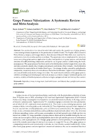 Grape Pomace Valorization: a Systematic Review and Meta-Analysis