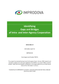 Identifying Gaps and Bridges of Intra- and Inter-Agency Cooperation