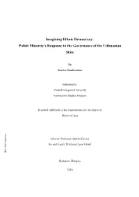 Imagining Ethnic Democracy: Polish Minority's Response to the Governance of the Lithuanian State
