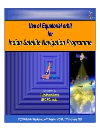 Indian Satellite Navigation Programme