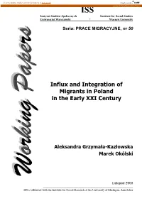 Influx and Integration of Migrants in Poland in the Early XXI Century