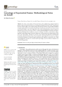 Methodological Notes on Arendt