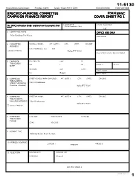 Specific-Purpose Committee Campaign Finance Report