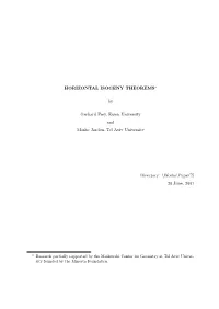 HORIZONTAL ISOGENY THEOREMS∗ by Gerhard Frey, Essen