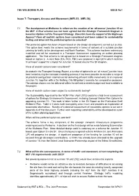 Issue 7: Transport, Access and Movement (WEL23 –WEL28)