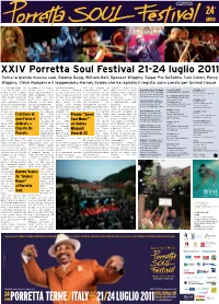 Redazionale XIV Edizione Del Porretta Soul Festival