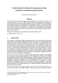 The Importance of Data Disclosure of Subnational Governments