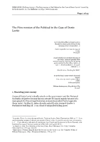 The Père-Version of the Political in the Case of Denis Lortie“ (Transl