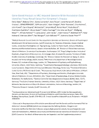 Gene-Based Analysis in HRC Imputed Genome Wide
