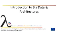 Introduction to Big Data & Architectures