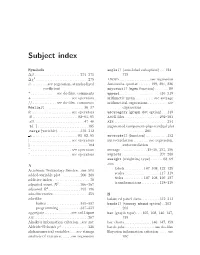 Subject Index