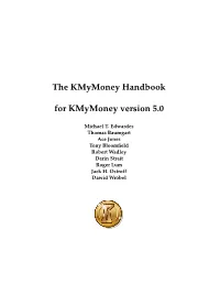 The Kmymoney Handbook