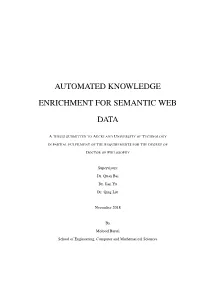Automated Knowledge Enrichment for Semantic Web Data