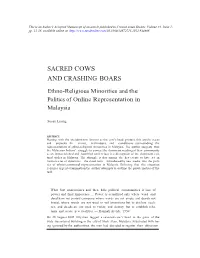 Sacred Cows and Crashing Boars : Ethno-Religious