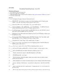 SP043: Recombinant Plasmid Map Design-Vectornti