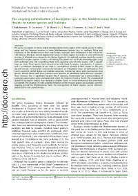 The Ongoing Naturalisation of Eucalyptus Spp. in the Mediterranean Basin: New Threats to Native Species and Habitats E