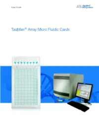 User Guide: Taqman® Array Micro Fluidic Cards