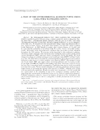 A Test of the Environmental Kuznets Curve Using Long-Term Watershed Inputs